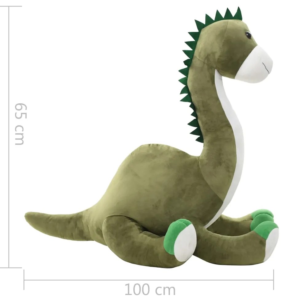 Dinossauro brontossauro de peluche verde