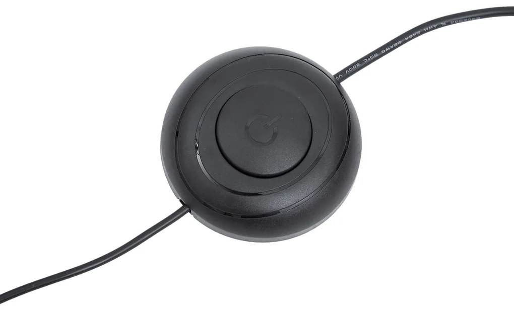 Candeeiro de Pé Design Preto Inclui LED Regulável e Interruptor de 3 Vias - Rolla