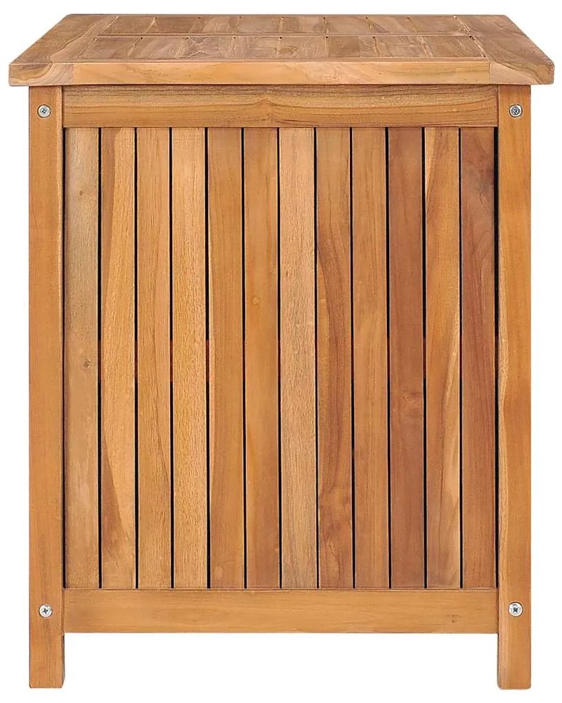 Caixa arrumação para jardim 90x50x58 cm madeira de teca maciça