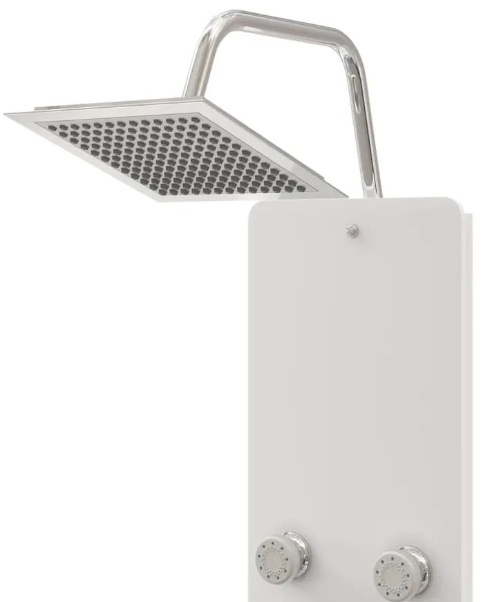 Coluna de duche vidro 25x47,5x130 cm branco
