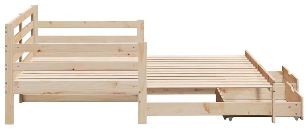Sofá-cama com gavetão e gavetas sem colchão 90x200 cm