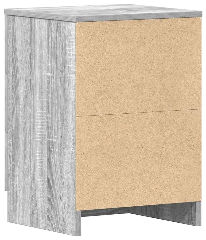 Mesa cabeceira 38x35x56 cm derivados de madeira cinzento sonoma