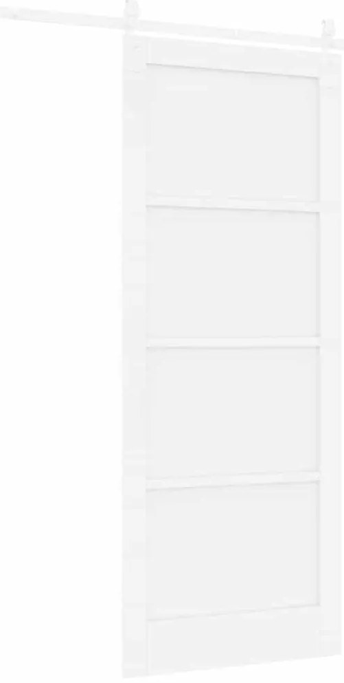 Porta Deslizante vidaXL com Conjunto de Ferragens Branca 86x211 cm Mad