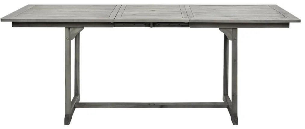 Mesa de jantar p/ jardim (150-200)x100x75 cm acácia maciça