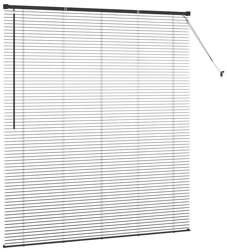 Persiana de Janela com cortinas Outros Manual Preto 160 x 175 cm Alumí