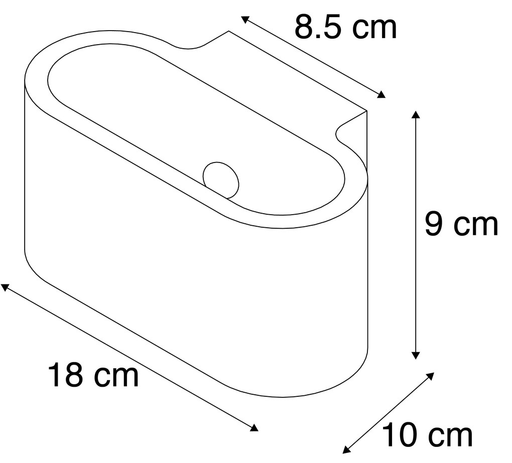 Candeeiro de parede moderno branco plano - Gipsy Arles