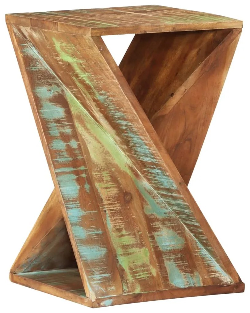 337995 vidaXL Mesa de apoio 35x35x55 cm madeira recuperada maciça