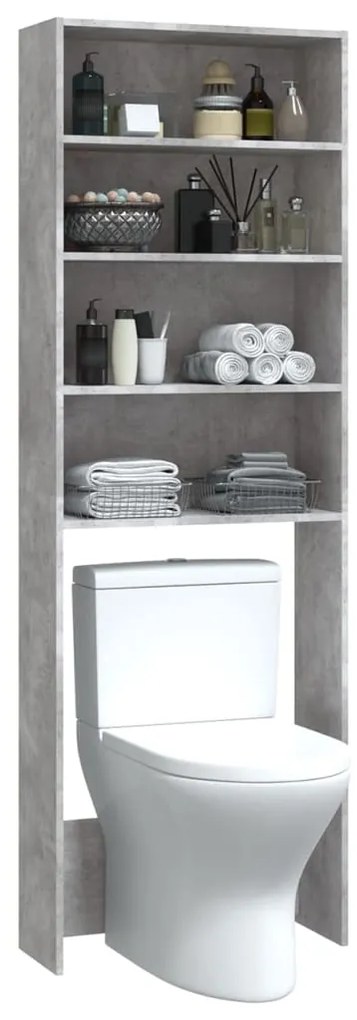 Armário para máquina lavar roupa 64x24x190 cm cinzento-cimento