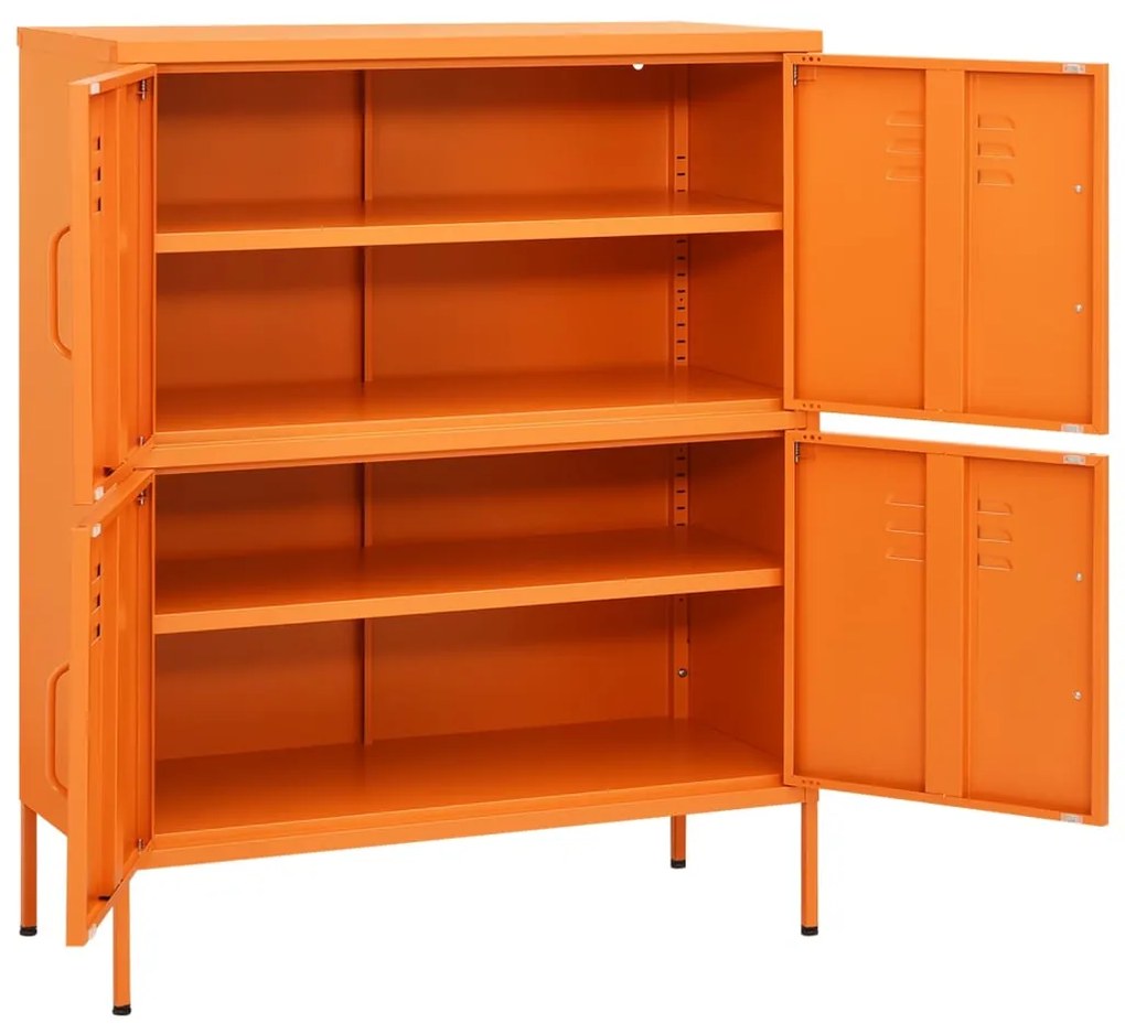 Armário de arrumação aço 80x35x101,5 cm laranja
