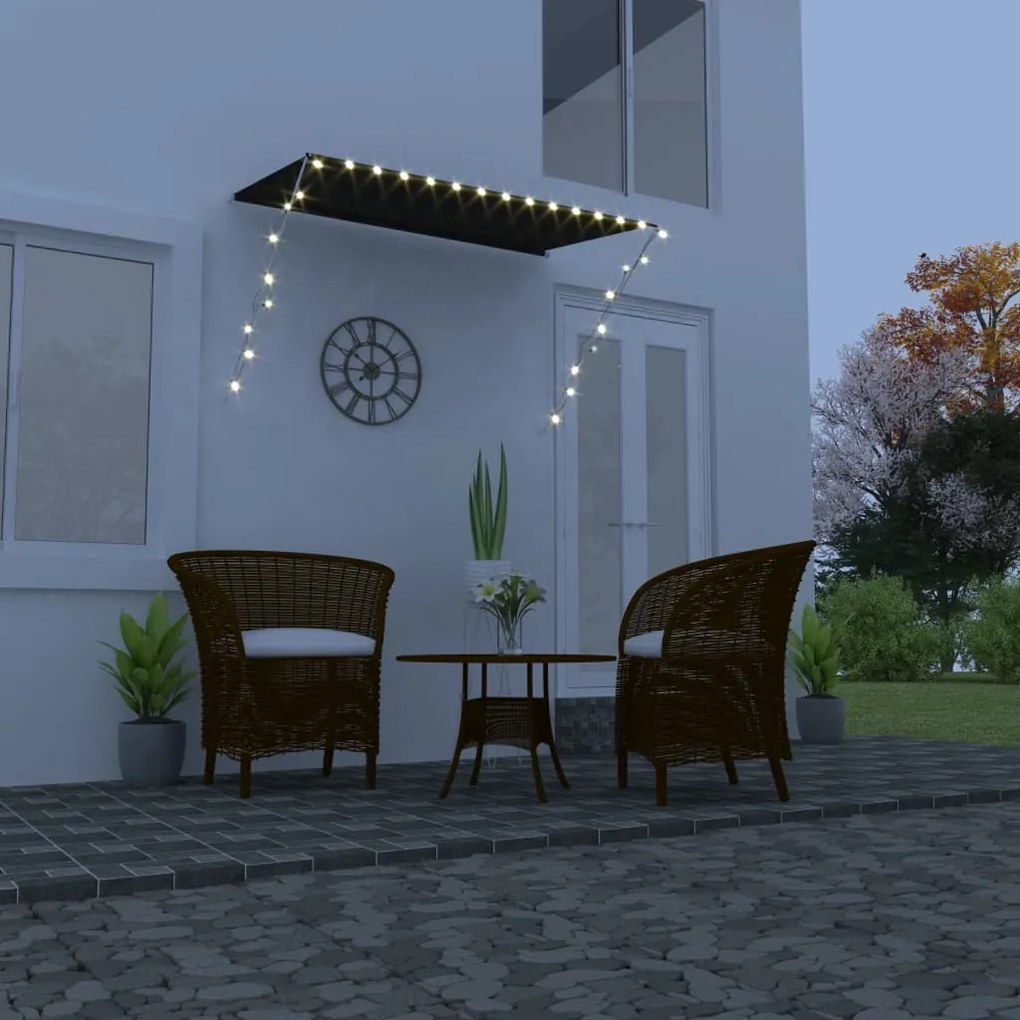 145916 vidaXL Toldo retrátil com LED 200x150 cm antracite
