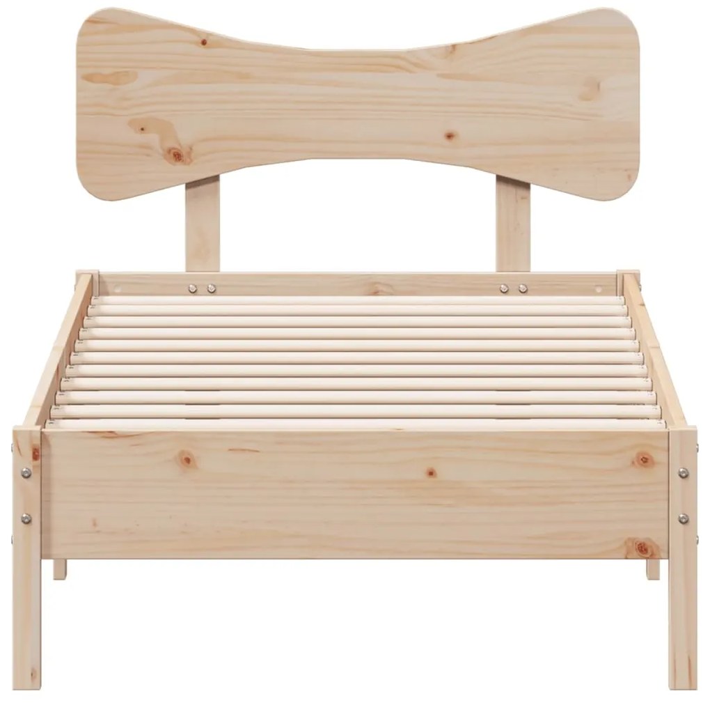 Cama sem colchão 90x190 cm madeira de pinho maciça