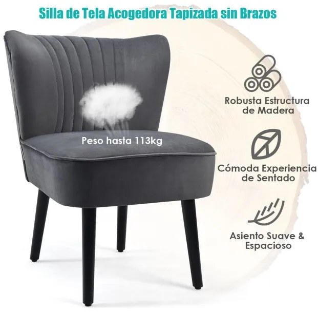 Conjunto de 2 cadeiras de acento de veludo estilo nórdico moderno com pernas de madeira Costas ergonómicas Encosto ergonómico para sala de estar Quart