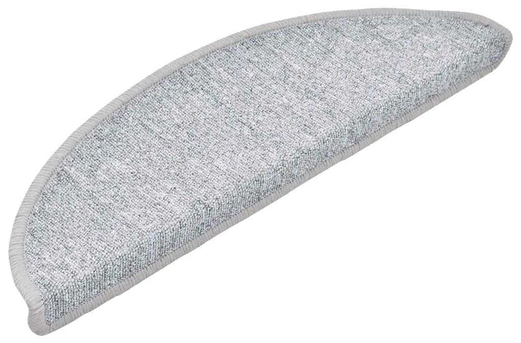 Tapetes de escada 30 pcs 56x17x3 cm cinzento-claro
