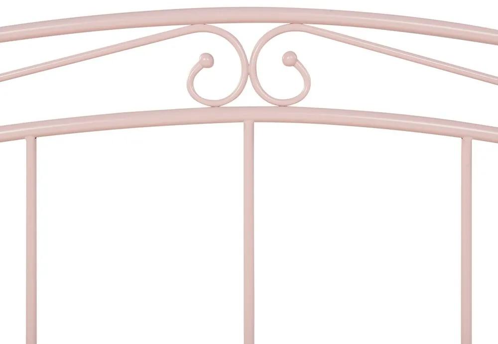 Cama dupla em metal rosa pastel 90/180 x 200 cm TULLE Beliani