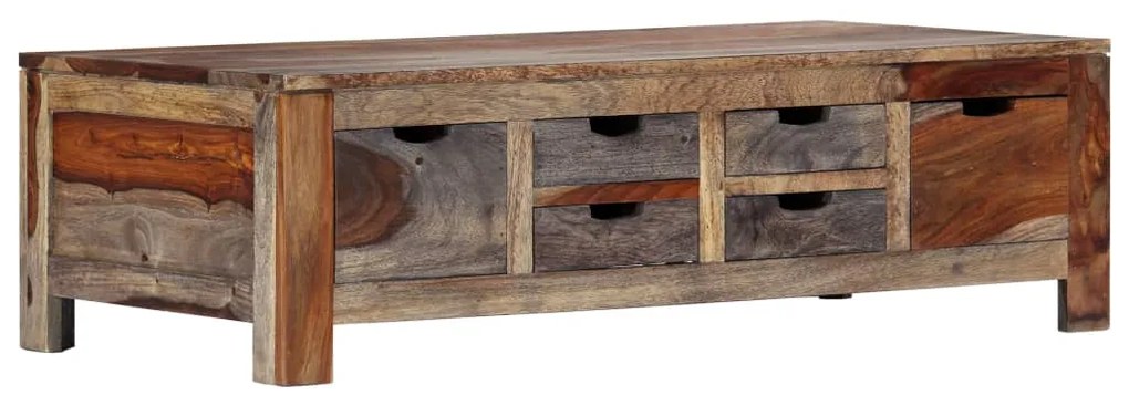 Mesa de centro 100x50x30 cm madeira de acácia maciça cinzento