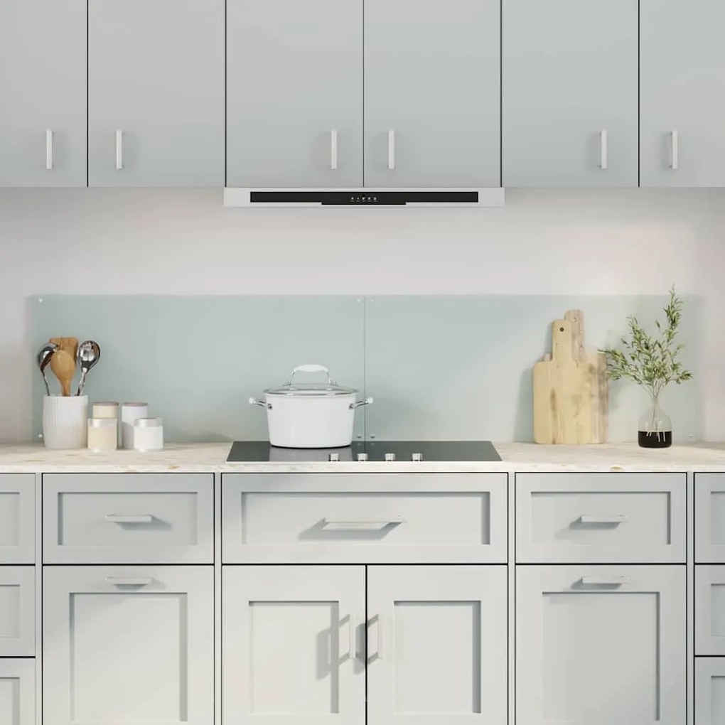 vidaXL Proteção de Cozinha 2 pcs Branco 90 x 40 cm vidro temperado