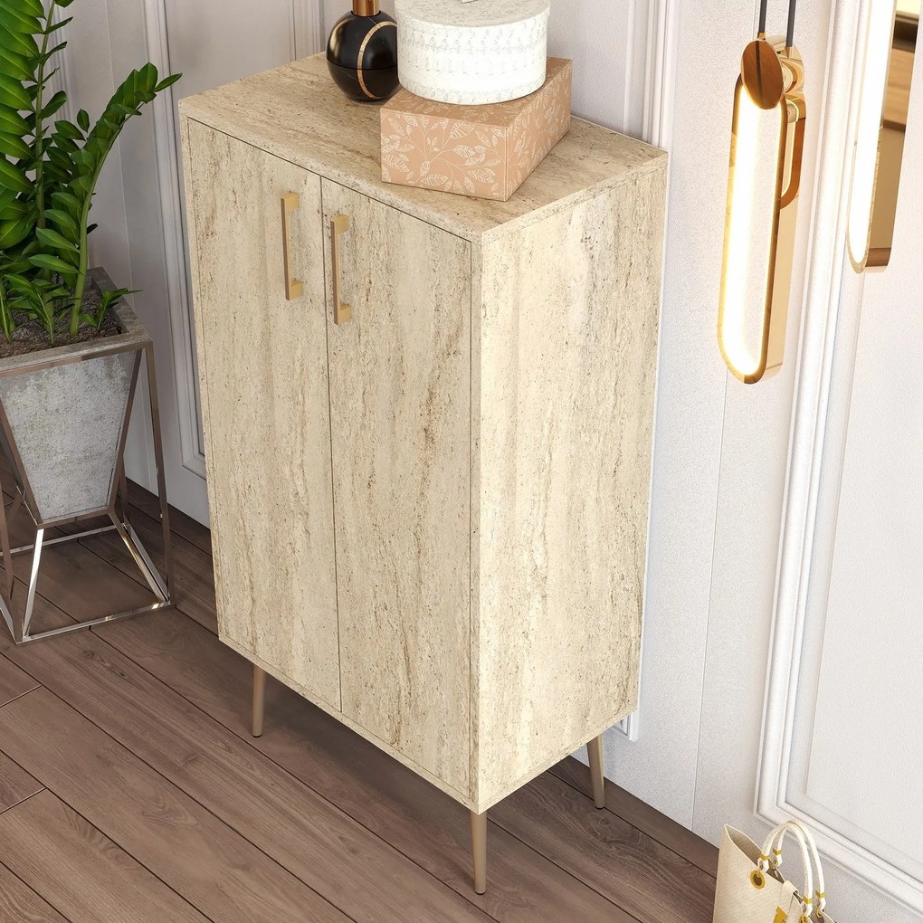 Sapateira Prag – Travertino – 60 cm x 111 cm x 35 cm