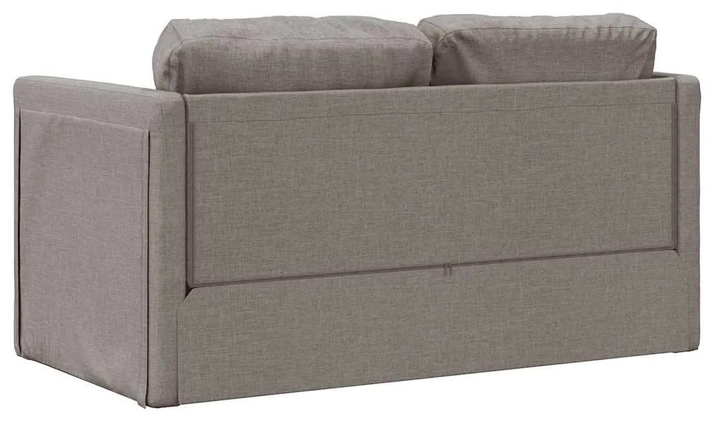 Sofá-cama sem pés 112x174x55 cm tecido cinza-acastanhado