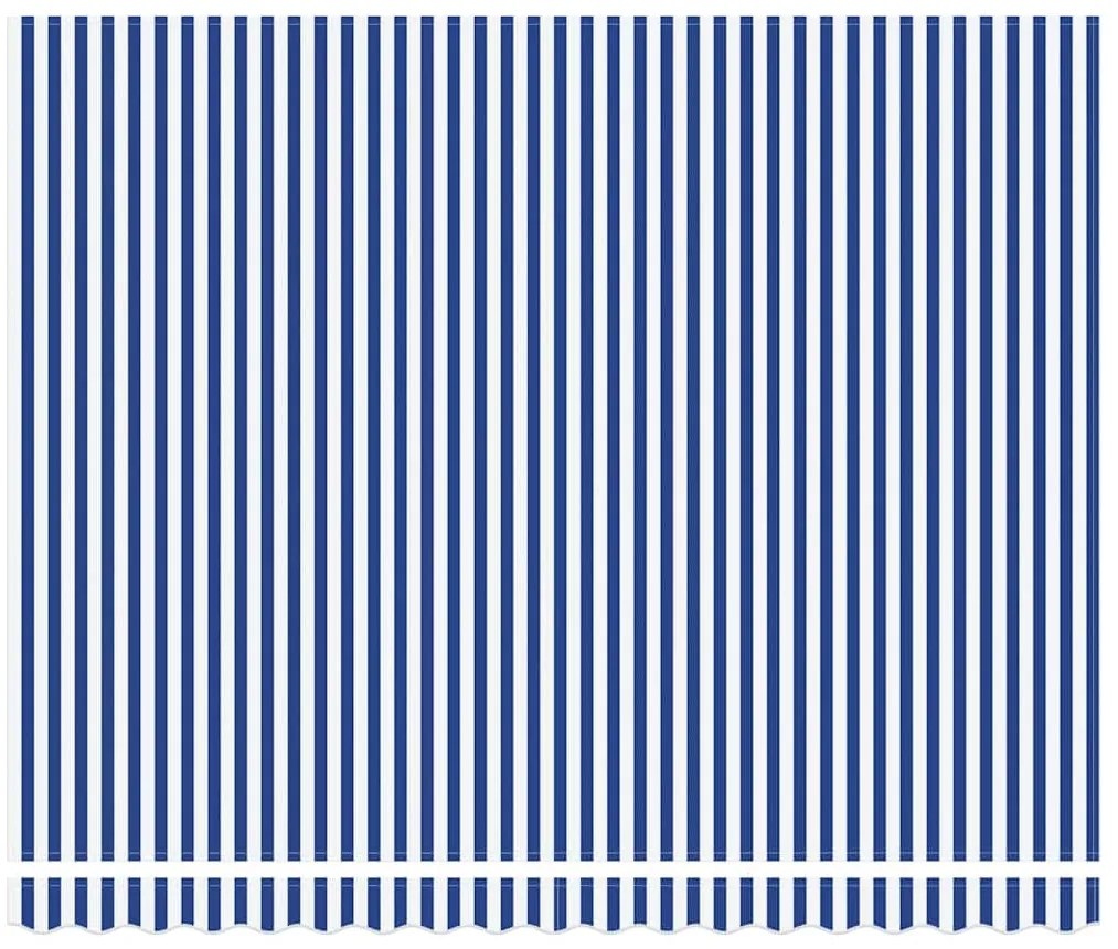Toldo Retrátil Manual Azul e Branco 400x300 cm