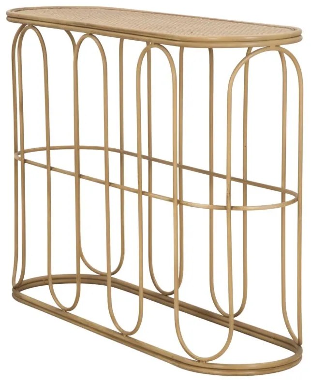 MESA CONSOLA SAMUI 110X32X77 CM COR NATURAL
