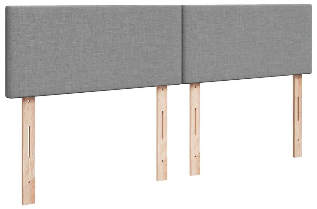 Cama otomana com colchão 160x200 cm tecido cinzento claro