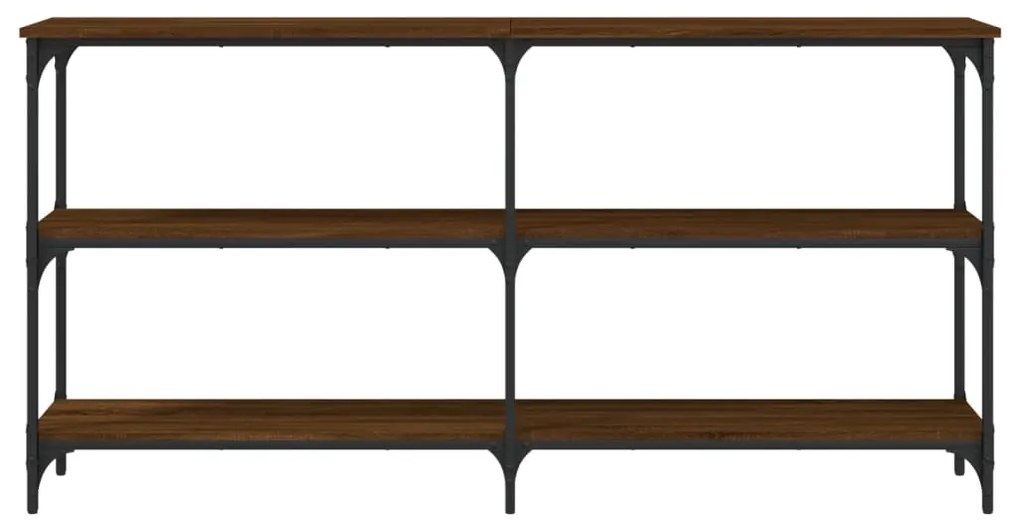 Mesa consola 150x29x75 cm derivados madeira carvalho castanho