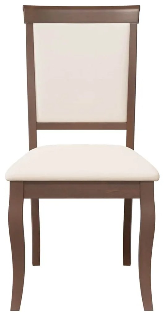 Cadeiras de jantar com almofadões 2 pcs madeira maciça castanho