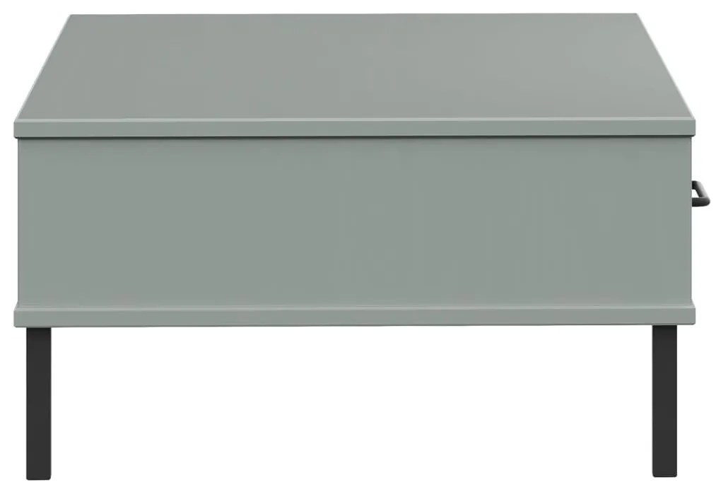 Mesa de centro c/ pernas de metal pinho maciço OSLO cinzento