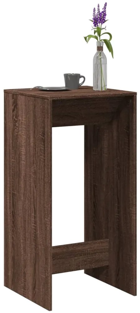 vidaXL Mesa de bar 51x50x103,5 cm derivados madeira carvalho castanho