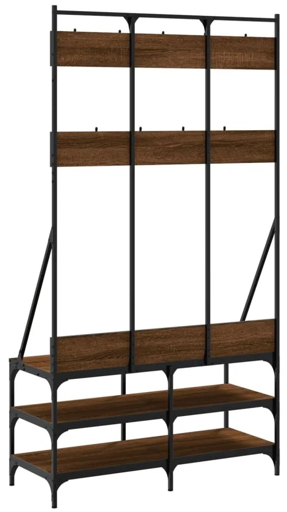 Conjunto de Entrada - Bengaleiro c/ arrumação calçado 100x40x184 cm ca