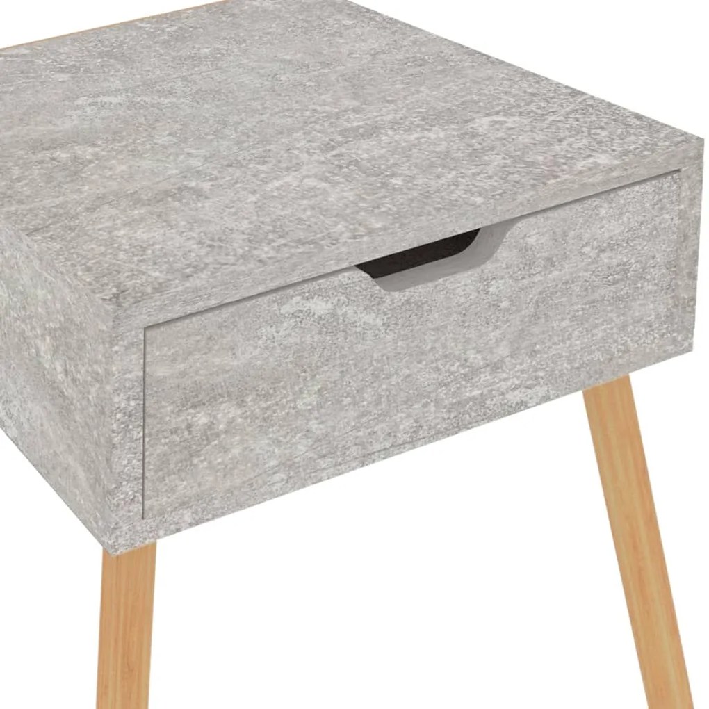 Mesa de cabeceira 40x40x56 cm derivados madeira cinza cimento