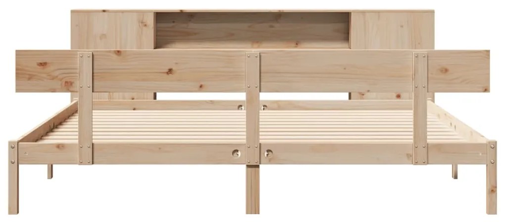 Cama com estante sem colchão 180x200 cm pinho maciço