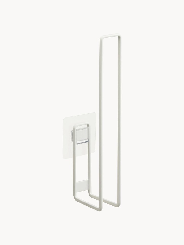 Wall-mounted Toilet Roll Holder Tower with Adhesive Hooks