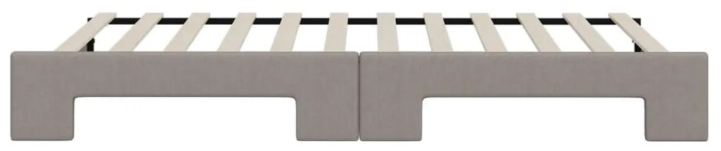 Sofá-cama com gavetão 100x200 cm tecido cinzento-acastanhado