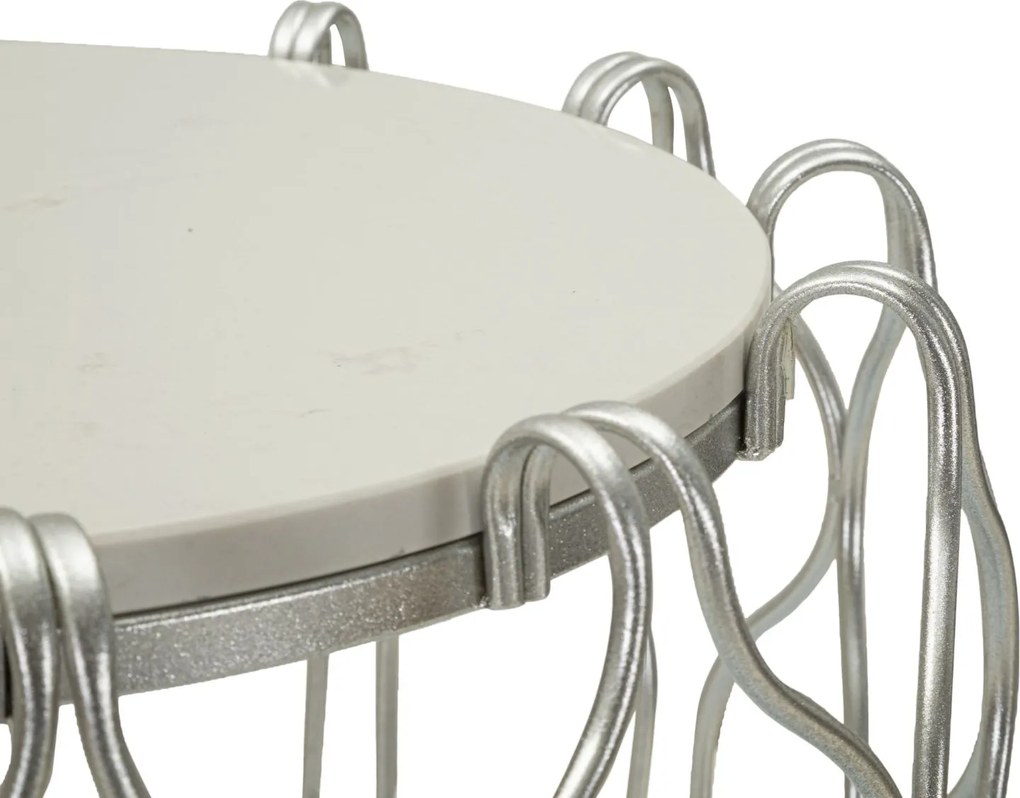 MESA DE CENTRO Ø 47,5X61,5 CM PRATEADO