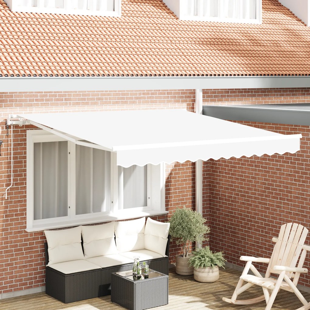 Toldo Retrátil Automático Branco 300x250 cm