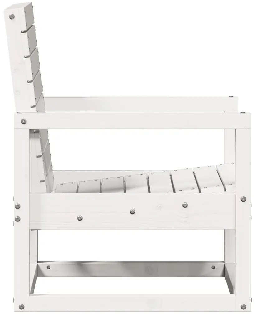 Cadeira de jardim 57,5x63x76 cm pinho maciço branco