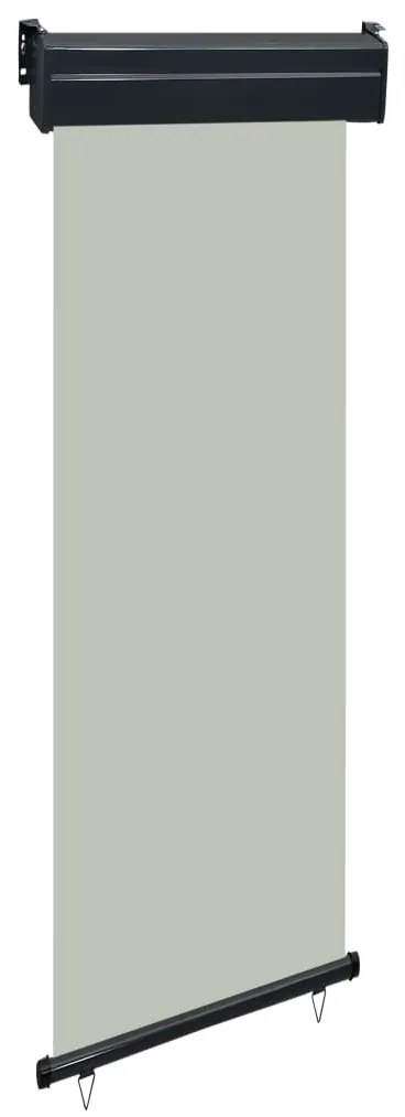 vidaXL Toldo lateral para varanda 60x250 cm cinzento