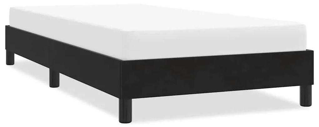 Estrutura de cama sem colchão 90x210 cm veludo preto