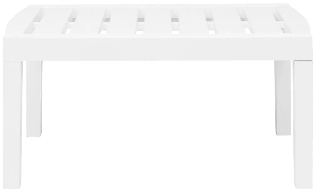 Conjunto lounge para jardim 3 pcs plástico branco