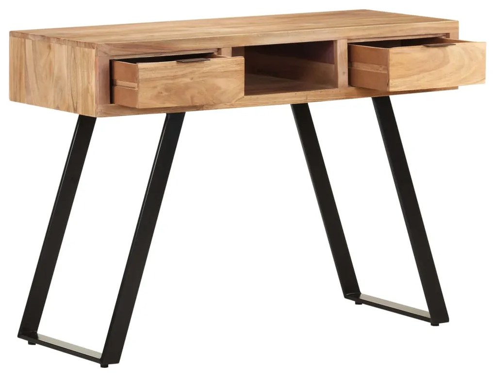 Secretária 107x45x79 cm acácia maciça com arestas vivas