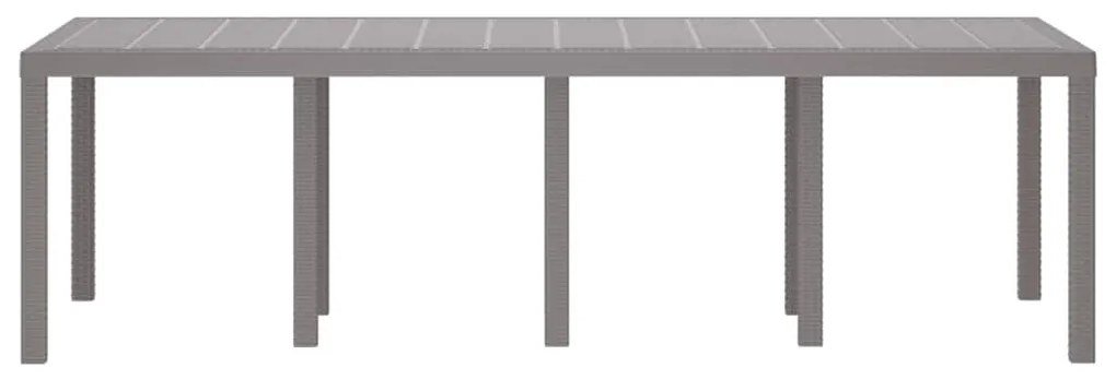 Mesa de Jardim vidaXL Cinzento-claro 250x100x73 cm Rattan Sintético