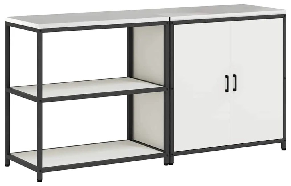 Conjunto de Armazenamento de Cozinha 2 pcs Branco