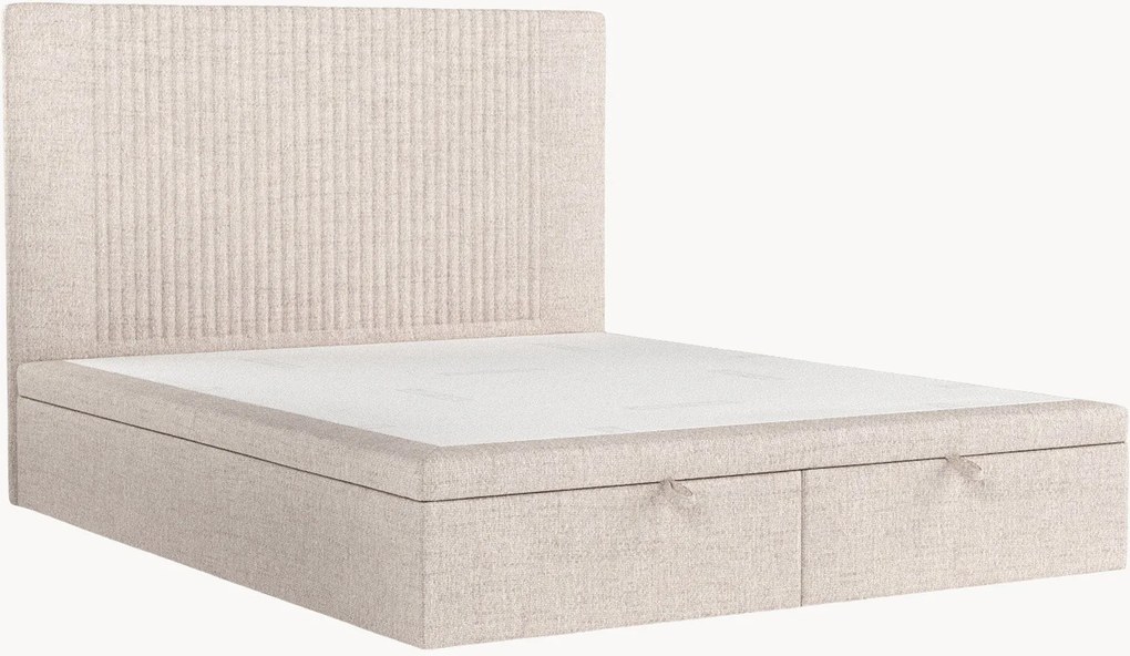 Cama estofada artesanal com arrumação Mavel