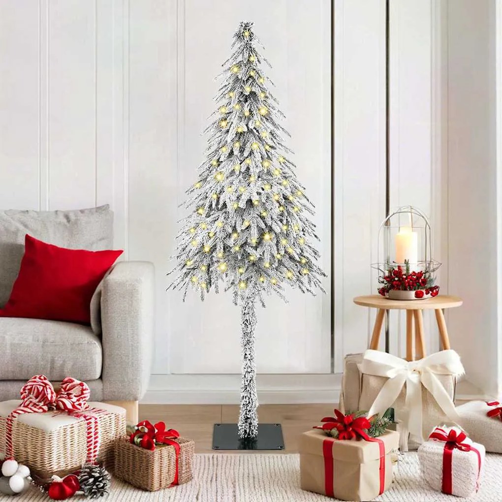 vidaXL Árvore de Natal com 150 LEDs com suporte Branco 150 cm PE e Aço