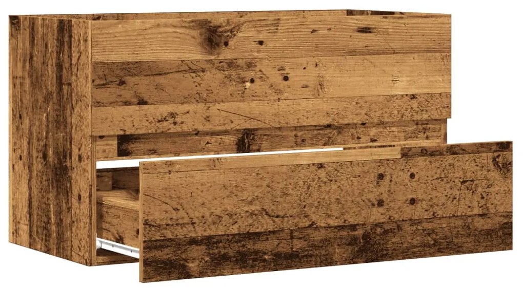 Armário lavatório suspenso de Casa de Banho 80x38,5x45 cm deriv. madei