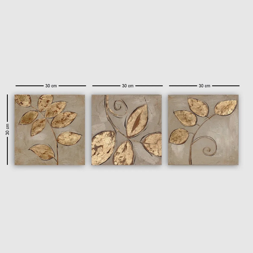 Conjunto de Quadros Decorativos 3P5780 – Multicolor – 30 x 90 cm