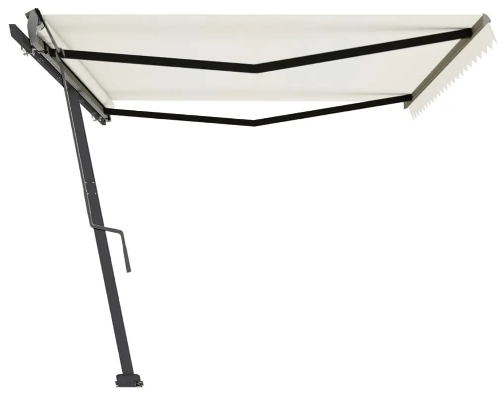 Toldo retrátil manual independente 500x300 cm cor creme