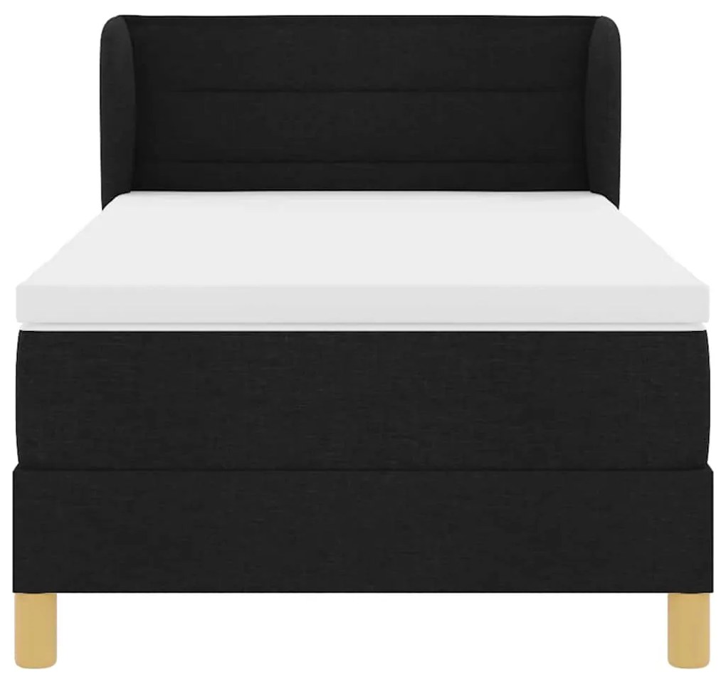 Cama Box Spring com Colchão vidaXL Preta 80x200 cm Tecido