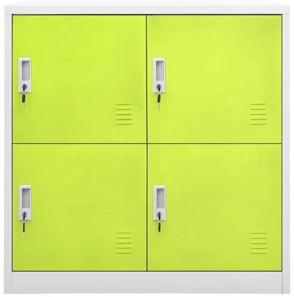 Cacifo 90x45x92,5 cm aço cinzento-claro e verde